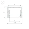 Профиль Arlight PDS-SM-3000 ANOD BLACK 037947 Профиль Arlight PDS-SM-3000 ANOD BLACK 037947