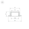 Профиль Arlight Line-2308-F-2000 Anod Gold 039989 Профиль Arlight Line-2308-F-2000 Anod Gold 039989