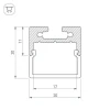 Профиль с рассеивателем Arlight SL-LINE-2011M-2500 BLACK+OPAL SQUARE 027993 Профиль с рассеивателем Arlight SL-LINE-2011M-2500 BLACK+OPAL SQUARE 027993
