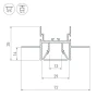 Профиль Arlight FOLED-CEIL-CENTER-2000 023863 Профиль Arlight FOLED-CEIL-CENTER-2000 023863