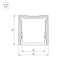 Профиль Arlight SL-SLIM20-H20-3000 ANOD 036038 Профиль Arlight SL-SLIM20-H20-3000 ANOD 036038
