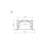 Профиль с рассеивателем Arlight S2-LINIA69-F-2500 ANOD+OPAL 021177