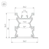Профиль с рассеивателем Arlight ALU-WIDE-FL-H35-2000 ANOD+FROST 027887