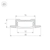 Профиль Arlight SL-SLIM-H7-F25-2000 ANOD 023717 Профиль Arlight SL-SLIM-H7-F25-2000 ANOD 023717