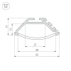 Профиль Arlight KLUS-P45-2000 ANOD 020898 Профиль Arlight KLUS-P45-2000 ANOD 020898