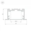 Профиль Arlight S2-Linia69-F-2500 Seamless Anod 029470