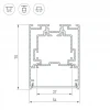 Профиль Arlight S2-Line-5470-2500 Seamless Anod 029440 Профиль Arlight S2-Line-5470-2500 Seamless Anod 029440