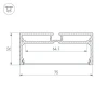 Профиль с рассеивателем Arlight SL-LINE-7532-2000 ANOD 028033 Профиль с рассеивателем Arlight SL-LINE-7532-2000 ANOD 028033