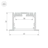 Профиль Arlight SL-LINIA62-F-2000 ANOD 019292