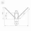 Профиль угловой Arlight внешний ARH-Decore-S6-EXT-2000 Anod 034973