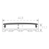 Профиль с рассеивателем SWG SF-4411 001137 Профиль с рассеивателем SWG SF-4411 001137