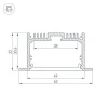 Профиль встраиваемый Arlight ARH-Power-W35-3000 Anod 036170 Профиль встраиваемый Arlight ARH-Power-W35-3000 Anod 036170