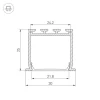 Профиль Arlight PLS-LOCK-H25-FS-3000 ANOD 023386 Профиль Arlight PLS-LOCK-H25-FS-3000 ANOD 023386