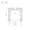 Профиль Arlight SL-ARC-5060-D1000-A45 Black 029267