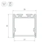 Профиль Arlight SL-LINE-3535-3000 Black 036253