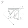 Профиль Arlight SL-Kant-H11-2000 Anod Olive Grey 038197