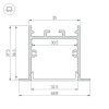 Профиль Arlight SL-LINIA49S-F-2000 ANOD BLACK 039389 Профиль Arlight SL-LINIA49S-F-2000 ANOD BLACK 039389