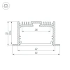 Профиль с рассеивателем Arlight SL-Line62-F-2500 Black+Opal 036307 Профиль с рассеивателем Arlight SL-Line62-F-2500 Black+Opal 036307