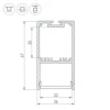 Профиль с рассеивателем Arlight SL-Line-3667-2500 Anod+Opal 036303 Профиль с рассеивателем Arlight SL-Line-3667-2500 Anod+Opal 036303