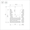 Встраиваемый профиль ARH-FLOOR27-H28-2000 ANOD 038356