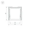 Профиль с рассеивателем Arlight SL-Slim20-H20-2000 Anod+Opal 036836 Профиль с рассеивателем Arlight SL-Slim20-H20-2000 Anod+Opal 036836