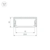 Профиль с рассеивателем Arlight ARH-Wide-H10-2000 Anod+Opal 036768 Профиль с рассеивателем Arlight ARH-Wide-H10-2000 Anod+Opal 036768