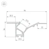 Встраиваемый профиль Arlight Fantom-W45-Bevel-2000 White 039949 Встраиваемый профиль Arlight Fantom-W45-Bevel-2000 White 039949