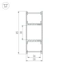 Профиль Arlight ARH-WALL-3385-DUAL-2000 ANOD 036341 Профиль Arlight ARH-WALL-3385-DUAL-2000 ANOD 036341