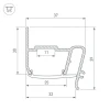 Профиль Arlight Stretch-S-30-Wall-Side-2000 040702