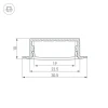 Профиль с экраном Arlight ARH-WIDE-F-H10-2000 ANOD+OPAL 036769 Профиль с экраном Arlight ARH-WIDE-F-H10-2000 ANOD+OPAL 036769