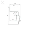 Профиль для натяжного потолка Arlight Stretch-Shadow-2000 Black 039510 Профиль для натяжного потолка Arlight Stretch-Shadow-2000 Black 039510