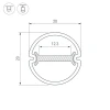 Профиль Arlight ARH-Round-D20-Dual-2000 Anod 039218 Профиль Arlight ARH-Round-D20-Dual-2000 Anod 039218