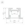 Профиль встраиваемый Arlight SL-LINE-3523-F-2500 WHITE 043117