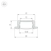 Профиль встраиваемый Arlight LINE-2308-F-2000 WHITE 044237 Профиль встраиваемый Arlight LINE-2308-F-2000 WHITE 044237