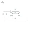 Профиль встраиваемый Arlight Fantom-Bent-W23-Side-2000 Anod 040331(1) Профиль встраиваемый Arlight Fantom-Bent-W23-Side-2000 Anod 040331(1)
