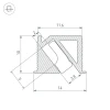 Профиль встраиваемый Arlight SL-Bevel-H10-F14-2000 Anod Black 044084 Профиль встраиваемый Arlight SL-Bevel-H10-F14-2000 Anod Black 044084