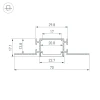 Профиль встраиваемый Arlight Fantom-Bent-W23-Top-2000 Anod 040347 Профиль встраиваемый Arlight Fantom-Bent-W23-Top-2000 Anod 040347