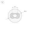 Профиль Arlight WPH-Flex-D22-360Deg-S8-5M White 045847