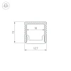 Профиль встраиваемый Arlight Fantom-Bent-W12-Side-2000 Anod 040326(1)