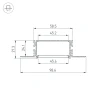 Профиль встраиваемый Arlight Fantom-Bent-W49-Side-2000 Anod 046423