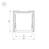 Профиль Arlight SL-Slim20-H20-2000 Black 047632 Профиль Arlight SL-Slim20-H20-2000 Black 047632