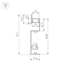 Профиль встраиваемый Arlight Plintus-H73-F-2000 White 043592
