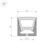 Профиль Arlight WPH-Flex-1616-Top-S11-5M Black 045759