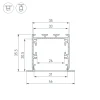 Профиль встраиваемый Arlight Linia49-F-S-3000 Anod 041872 Профиль встраиваемый Arlight Linia49-F-S-3000 Anod 041872