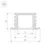Профиль Arlight PDS-F-2000 ANOD 012083 Профиль Arlight PDS-F-2000 ANOD 012083