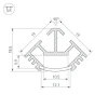 Профиль Arlight T45-2000 (CT) ANOD 016942 Профиль Arlight T45-2000 (CT) ANOD 016942