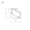 Профиль Arlight ALM-V60-2000 ANOD 026693 Профиль Arlight ALM-V60-2000 ANOD 026693