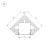 Профиль Arlight PDS45-T-2000 ANOD 012092 Профиль Arlight PDS45-T-2000 ANOD 012092