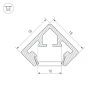 Профиль Arlight PDS45-KUB-2000 ANOD 021646 Профиль Arlight PDS45-KUB-2000 ANOD 021646