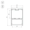Профиль с рассеивателем Arlight SL-LINE-4970-2500 ANOD+OPAL 020466
